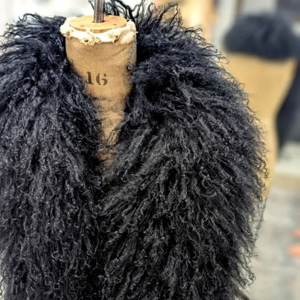 Too Cool To Sell Full length Mongolian Fur Collar - Picture 1 of 5
